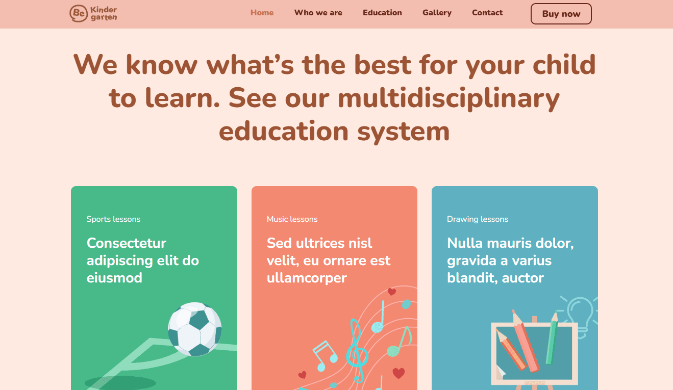Screenshot 4 - Siti Web per Asili Nido