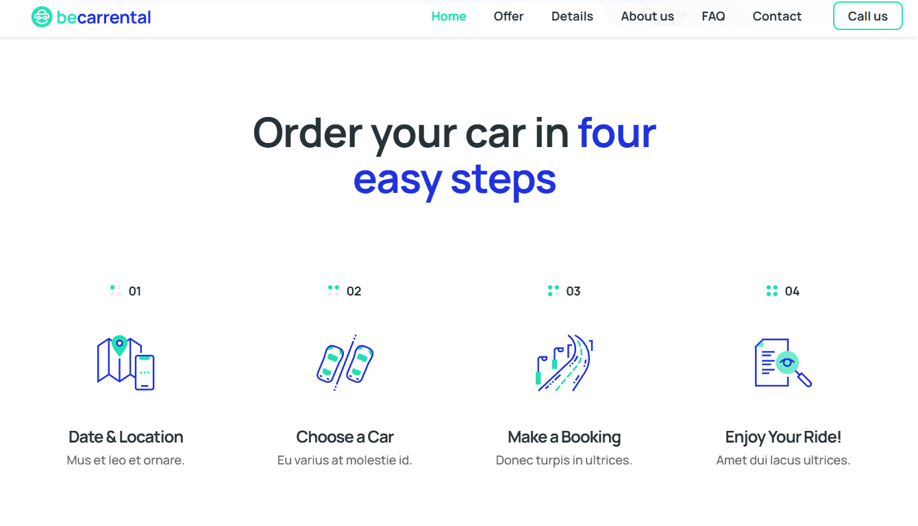 Screenshot 2 - Siti Web per Autonoleggi