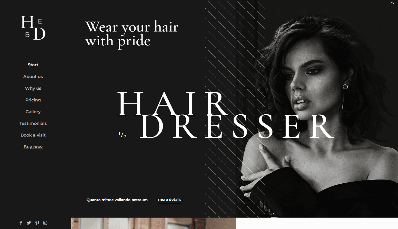 Screenshot 2 - Siti Web per Barbieri