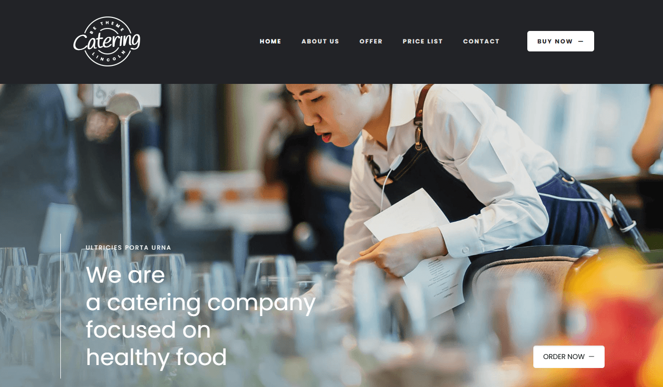 Screenshot 1 - Siti Web per Catering