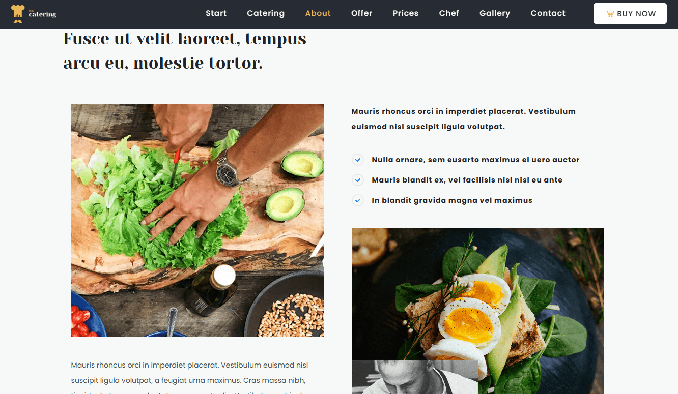 Screenshot 5 - Siti Web per Catering