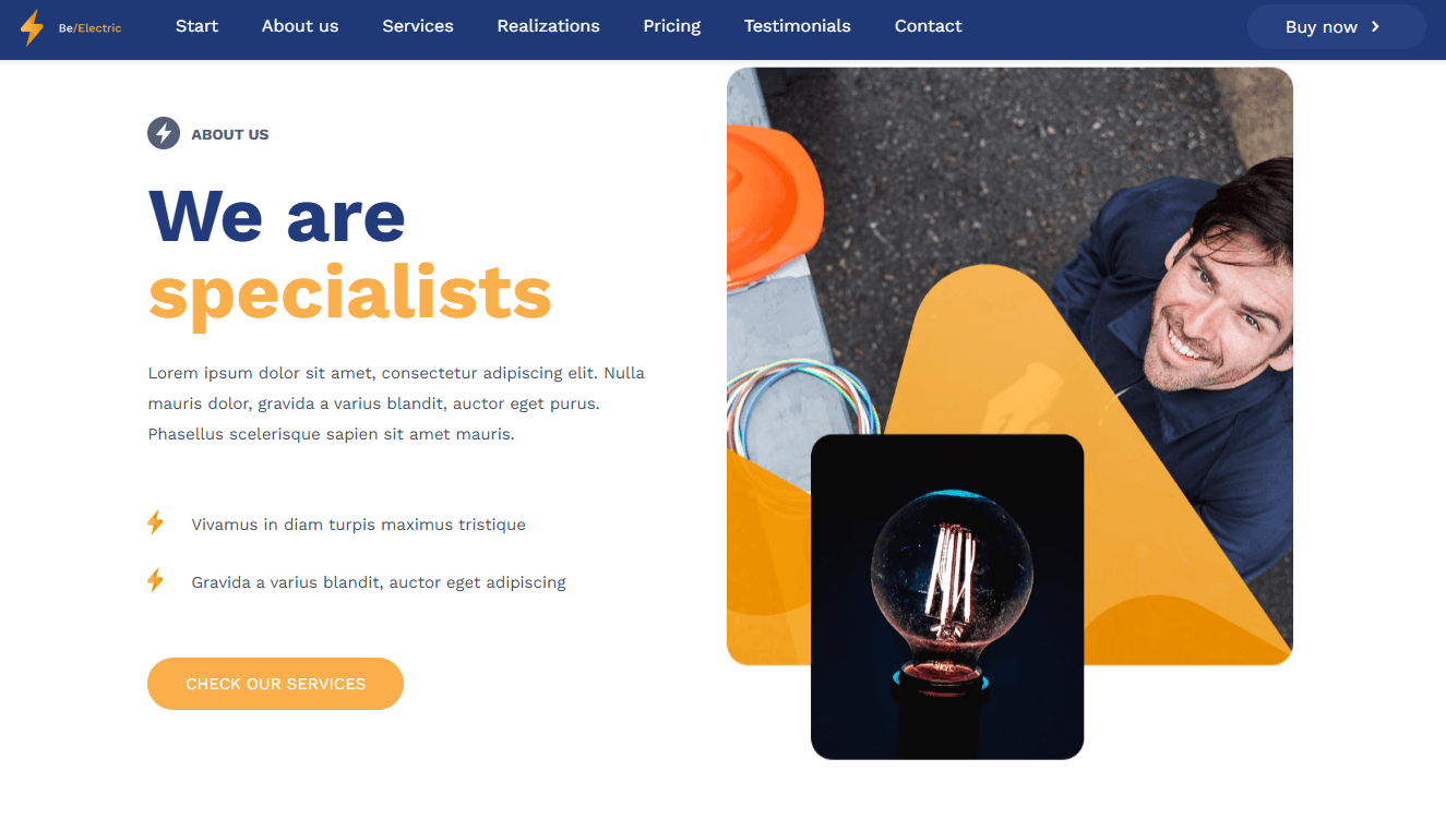 Screenshot 2 - Siti Web per Elettricisti