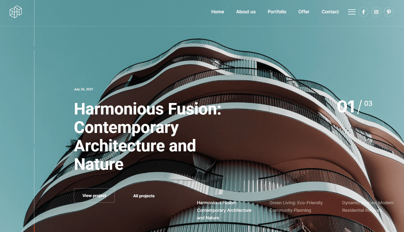 Screenshot 1 - Siti Web per Architetti