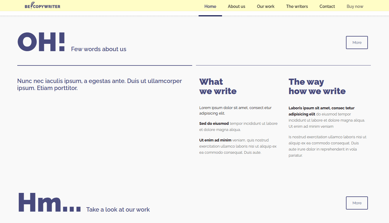 Screenshot 2 - Siti Web per Copywriter