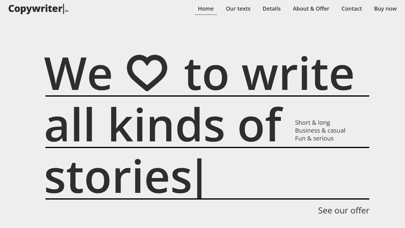 Screenshot 4 - Siti Web per Copywriter
