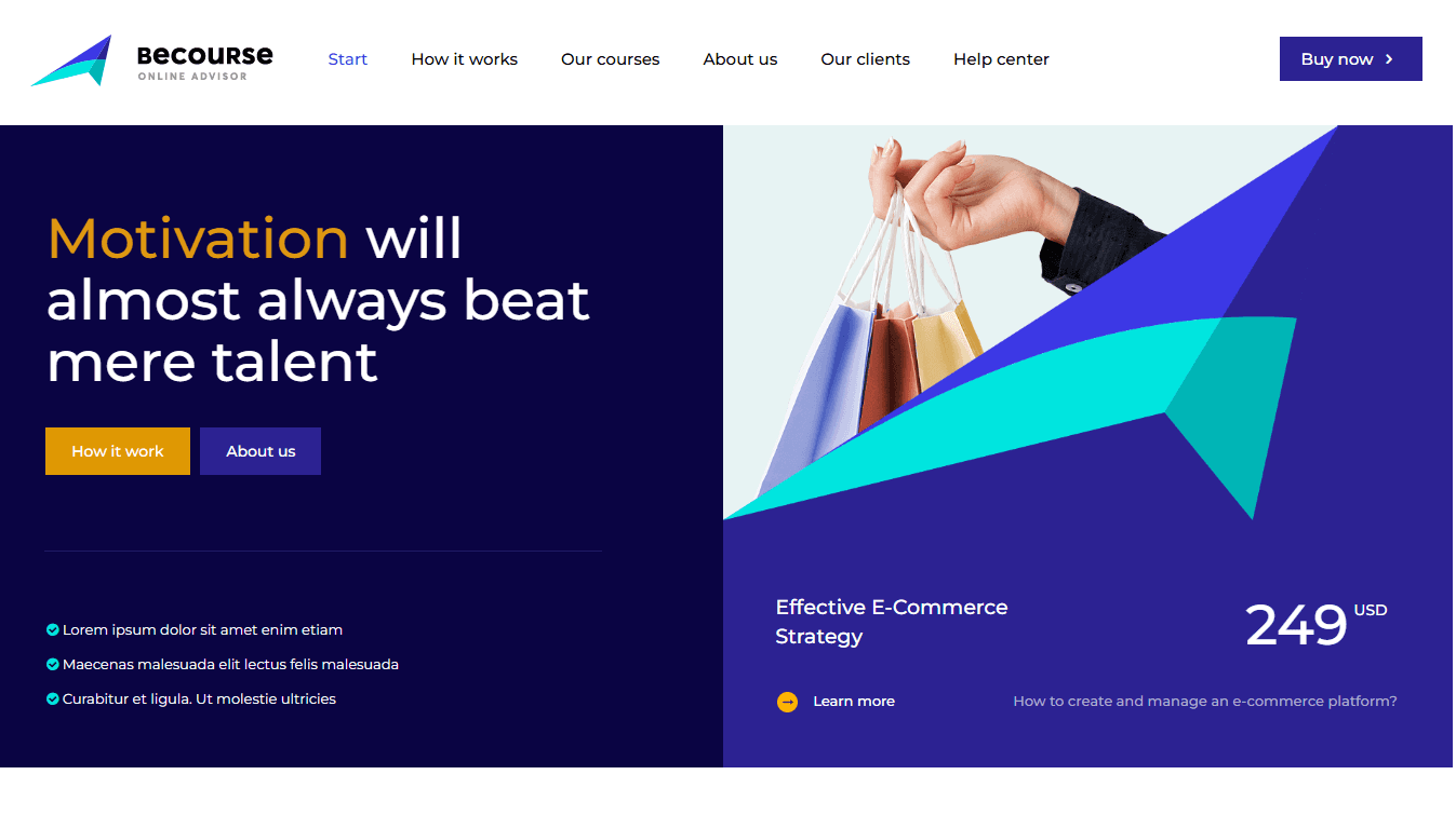 Screenshot 3 - Siti Web per Corsi di Formazione